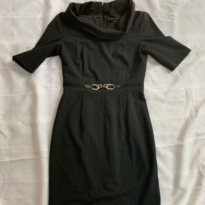 Antonio Melani Black Cowl Neck Sheath Dress